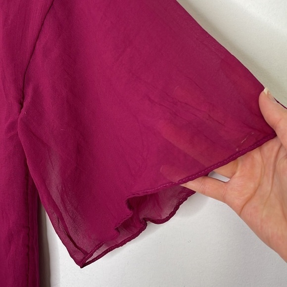 DRESS The Population Fushia Chiffon Mini Dress - Picture 6 of 10